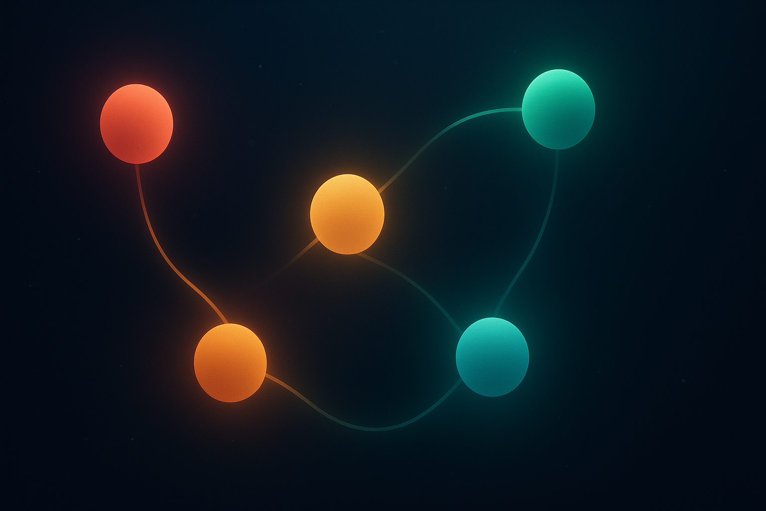 메타 광고 소재 의사결정 프레임워크 — Kill/Trim/Protect/Promote 5-state 라이프사이클 추상 일러스트